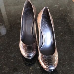 Tory Burch snakeskin heels